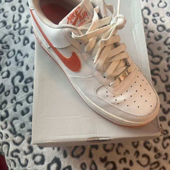 Nike Other - Nike Air Force 1 White and Orange Shoes